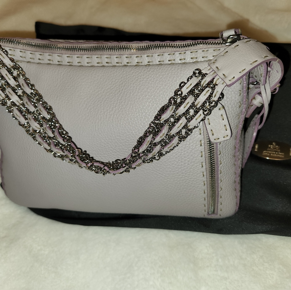 Vintage Fendi Selleria Borsa Lampo bag in Lilla. - Picture 14 of 16